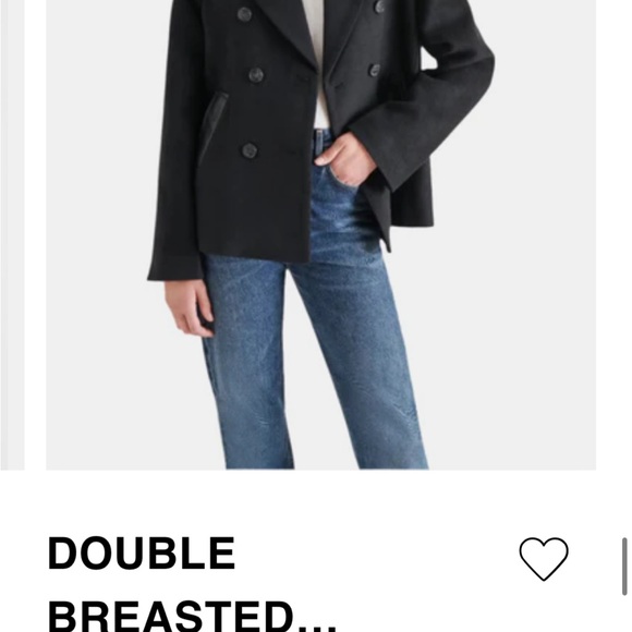 Steve Madden Black Double-Breasted PeaCoat 🧥 in Black - Picture 2 of 5